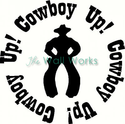 Cowboy Up vinyl decal
