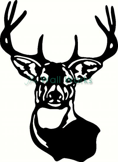 Deer Head vinyl decal