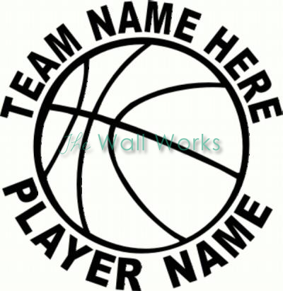 Basketball Team Name vinyl decal
