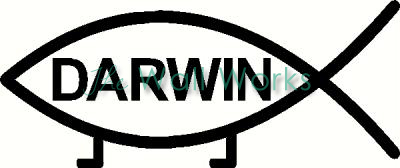 Darwin Fish vinyl decal