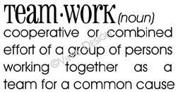 Definition of Teamwork vinyl decal