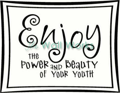 Power and Beauty of Youth vinyl decal
