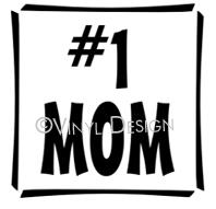#1 Mom vinyl decal