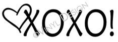 XOXO with Heart vinyl decal