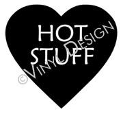 Hot Stuff Conversation Heart vinyl decal