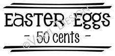 Easter Eggs - 50 Cents vinyl decal