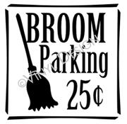 Broom Parking 25 Cents vinyl decal