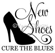 New Shoes Cure the Blues vinyl decal