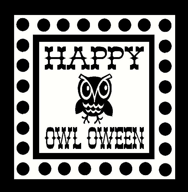Happy Owl Oween vinyl decal