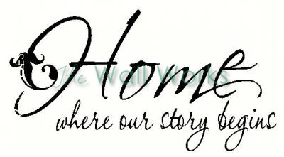 Home - Where Our Story Begins vinyl decal