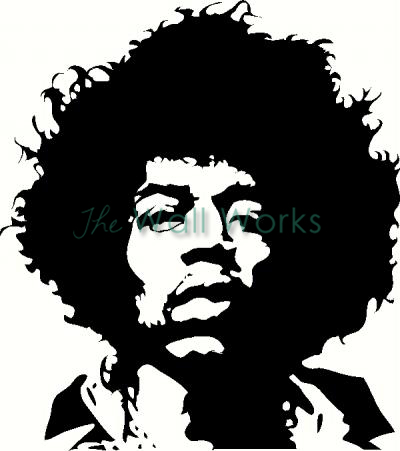 Jimi Hendrix vinyl decal