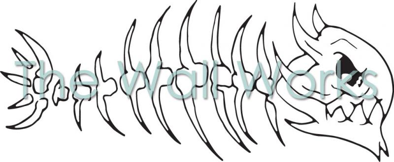 Angry Fishbones vinyl decal