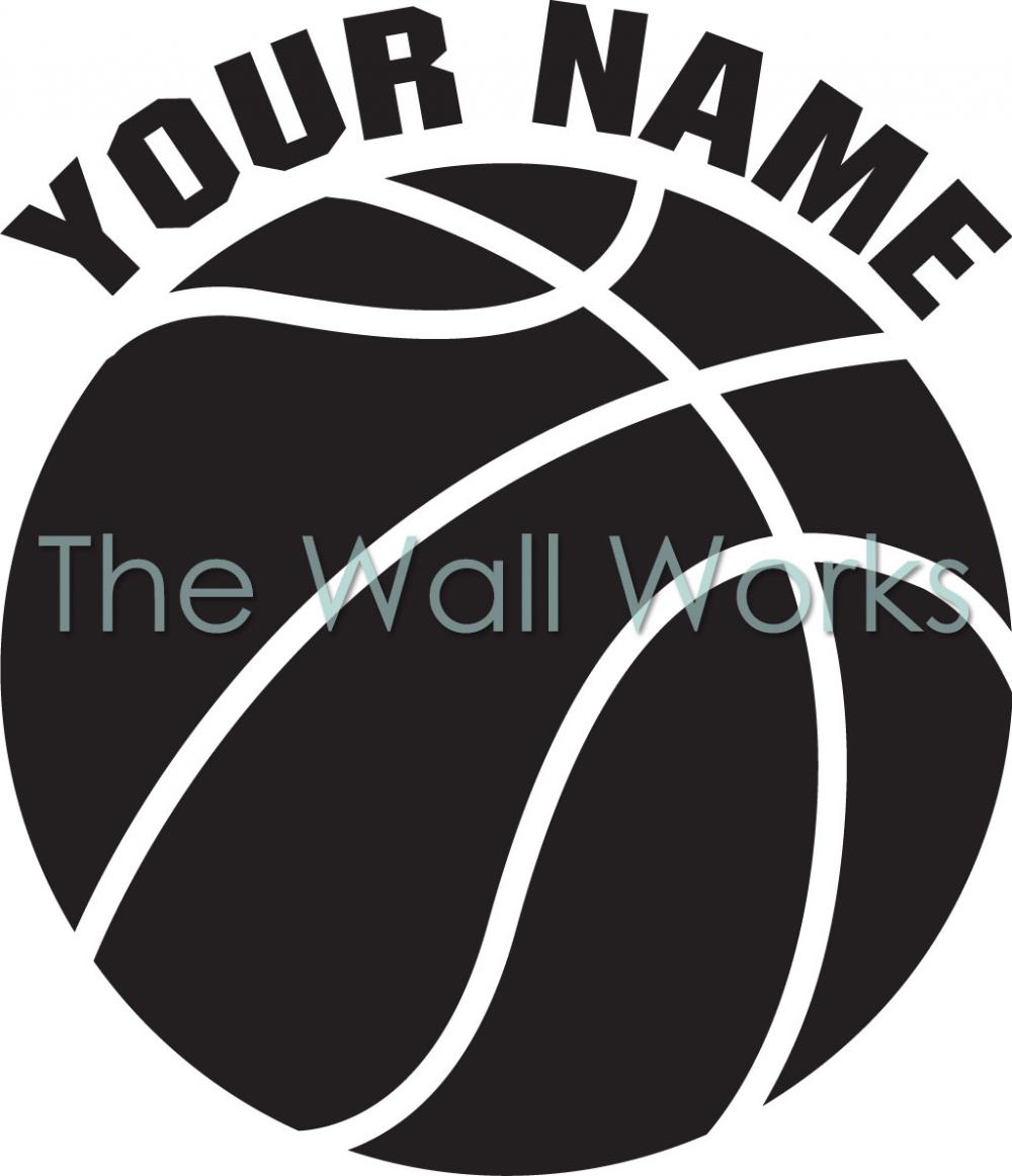 Basketball With Your Name vinyl decal