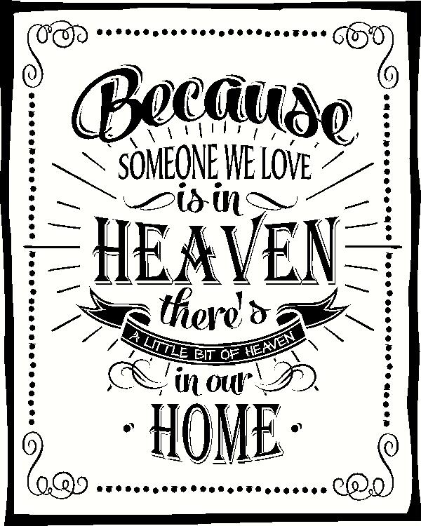 Because Someone We Love is in Heaven vinyl decal