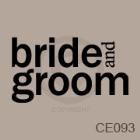 Bride & Groom vinyl decal