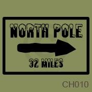 North Pole Sign vinyl decal
