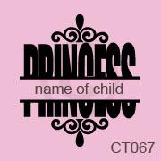 Princess Name (1) vinyl decal