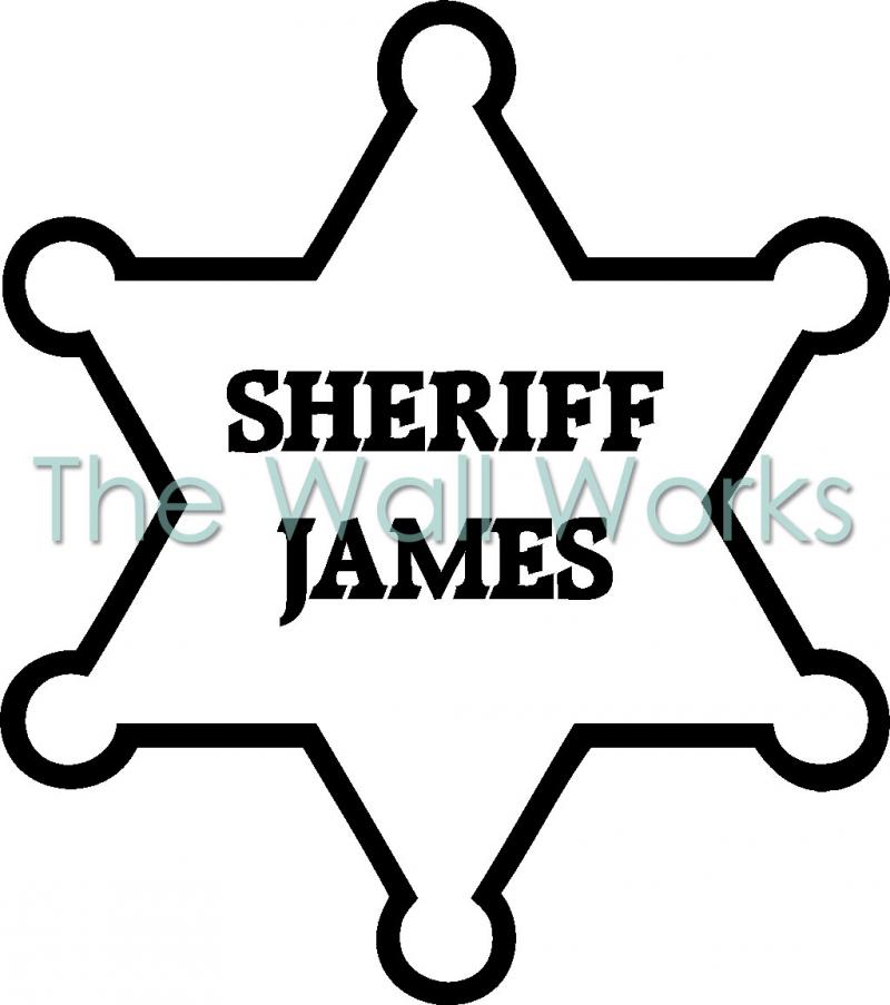 Customizable Sheriff Badge vinyl decal
