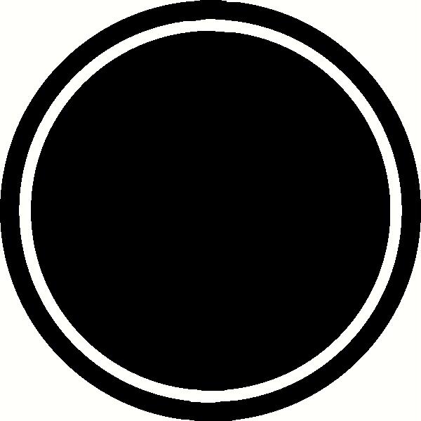 Dark Double Circle with Border vinyl decal