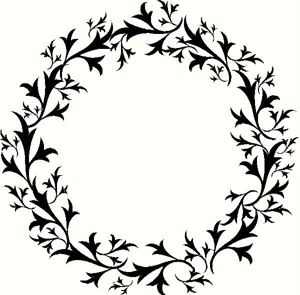 Decorative Wreath vinyl decal