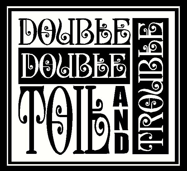 Double Double Trouble vinyl decal