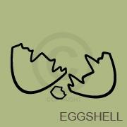 Eggshell vinyl decal