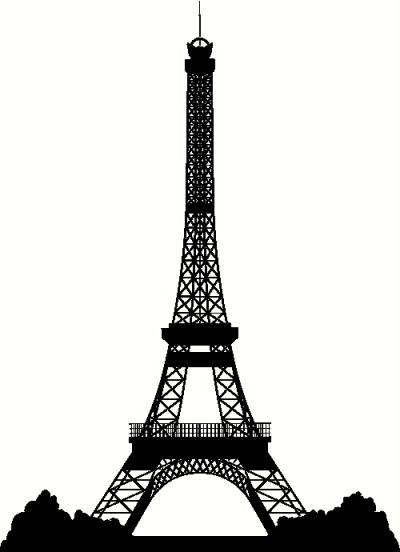 Eiffel Tower Silhouette vinyl decal