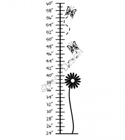Flower Growth Chart (1) vinyl decal