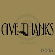 Give Thanks Wheat vinyl decal