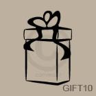Gift Box with Bow vinyl decal