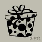 Polka Dot Gift Box vinyl decal