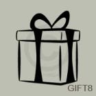 Gift Box with Bow (1) vinyl decal