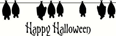 Halloween Hanging Bats vinyl decal