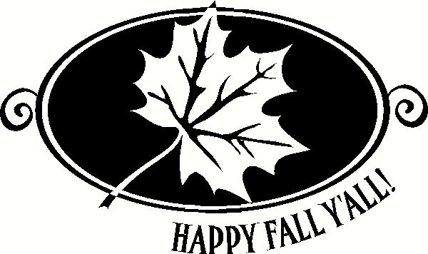 Happy Fall Y'all Leaf vinyl decal