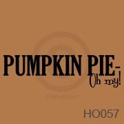 Pumpkin Pie vinyl decal