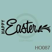 Happy Easter with Embellishment vinyl decal
