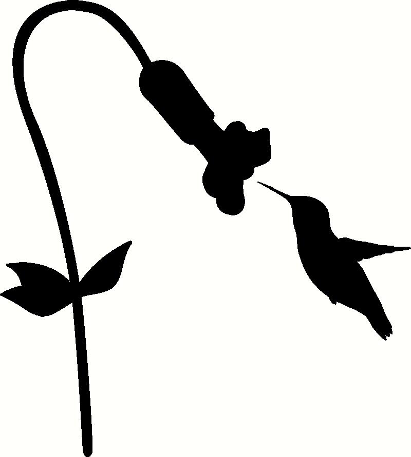 Hummingbird Flower vinyl decal