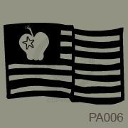 Apple in Flag vinyl decal
