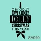 Christmas Subway Art - Holly Jolly Christmas vinyl decal