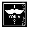 Mustache Question with Frame vinyl decal