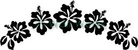 Hawaiian Flowers (5) vinyl decal