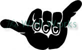 Hang Loose vinyl decal