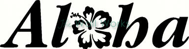 Aloha Hibiscus vinyl decal