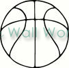 Basketball Outline vinyl decal