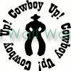 Cowboy Up vinyl decal