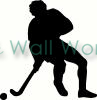 Hockey Player vinyl decal