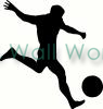 Soccer Player (2) vinyl decal