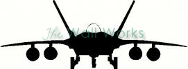 Fighter Jet Front vinyl decal