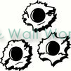 Bullet Holes vinyl decal