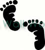 Footprints vinyl decal